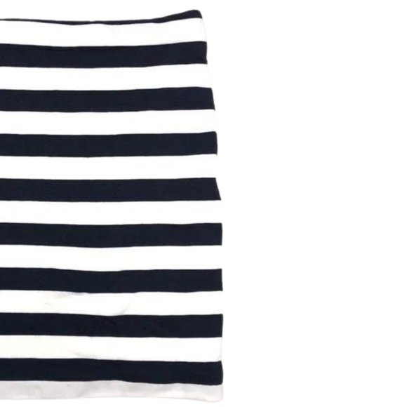 H&M Basic Navy Blue and White Striped Nautical Stretch Skirt - Picture 4 of 9